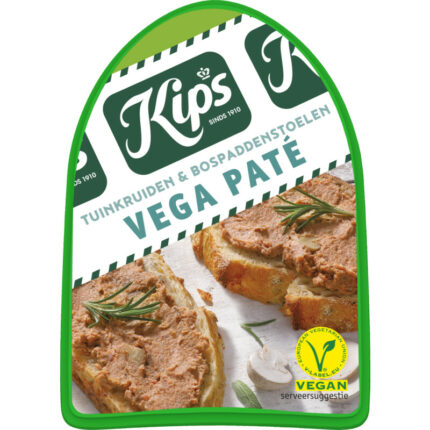Kips Vega tuinkruiden & bospaddenstoelen paté bevat 6.7g koolhydraten