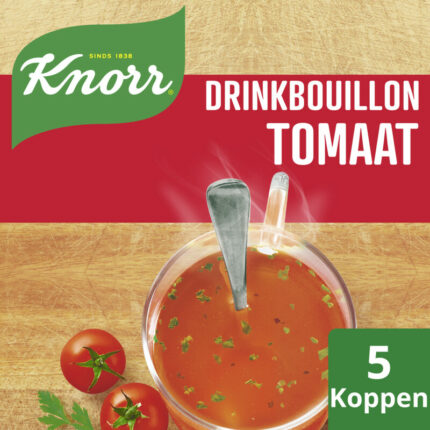 Knorr Drinkbouillon tomaat bevat 2.4g koolhydraten