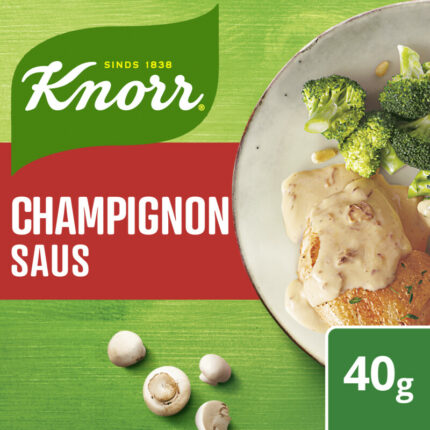 Knorr Mix champignonsaus bevat 6.4g koolhydraten