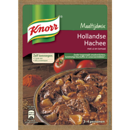 Knorr Mix voor hachee bevat 5.7g koolhydraten