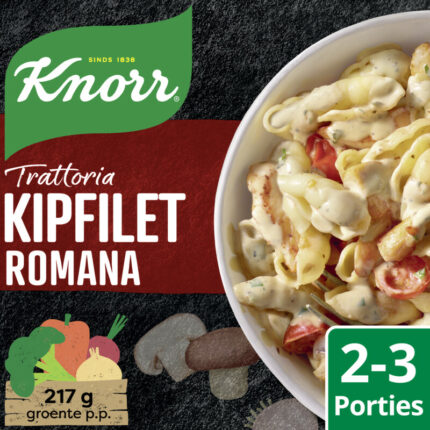 Knorr Trattoria kipfilet romana bevat 9.7g koolhydraten