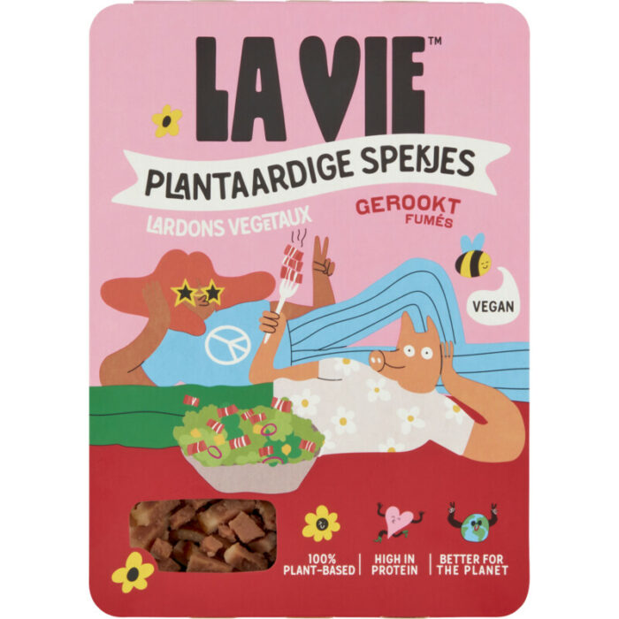 La Vie Plantaardige spekjes gerookt bevat 5.4g koolhydraten