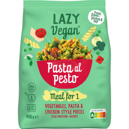 Lazy Vegan Pasta al pesto bevat 10g koolhydraten