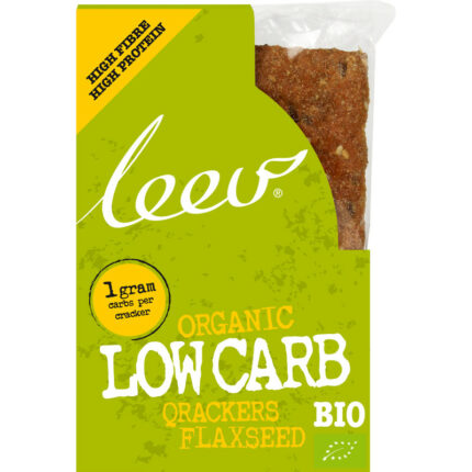 Leev Biologische low carb qrackers lijnzaad bevat 7.52g koolhydraten