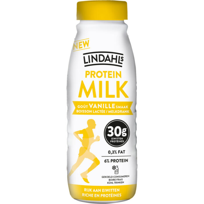 Lindahls Protein milk vanillesmaak bevat 5.6g koolhydraten