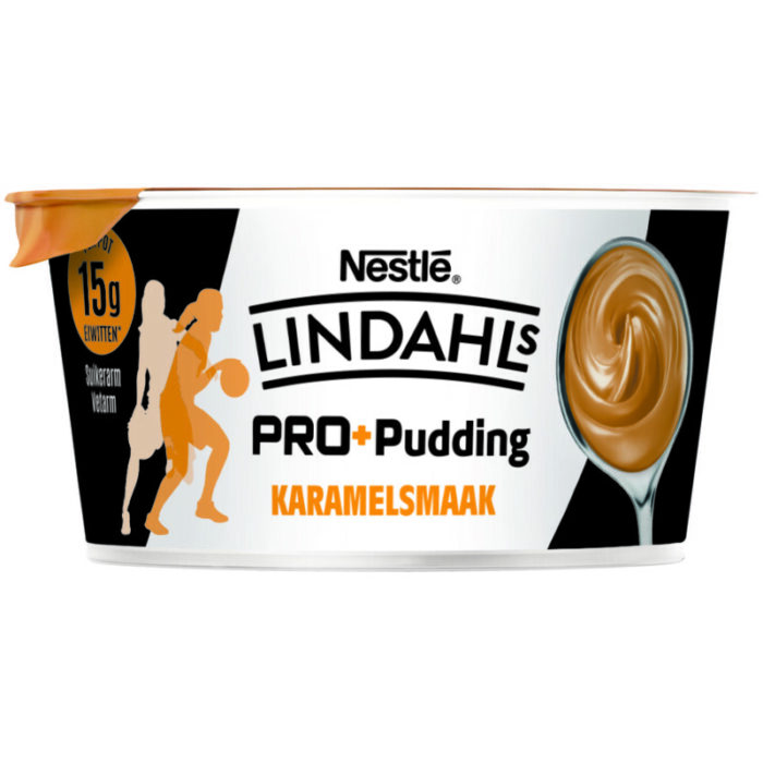 Lindahls Protein pudding karamelsmaak bevat 7.4g koolhydraten