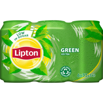 Lipton Ice tea green 6-pack bevat 2.3g koolhydraten