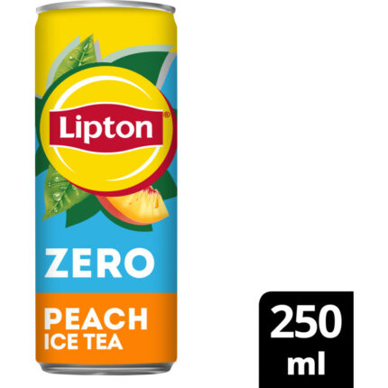 Lipton Ice tea peach zero sugar bevat 0g koolhydraten