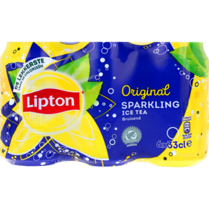Lipton Ice tea sparkling 6-pack bevat 4.7g koolhydraten