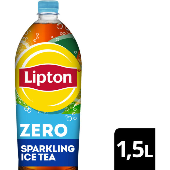 Lipton Ice tea sparkling zero sugar bevat 0g koolhydraten