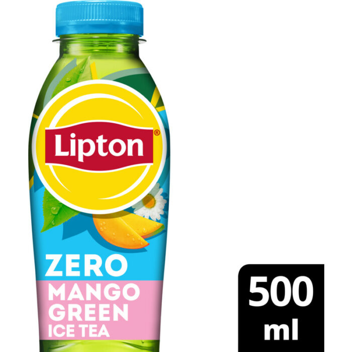Lipton Zero green ice tea mango bevat 0g koolhydraten