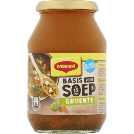 Maggi Basis voor soep groente bevat 1.6g koolhydraten