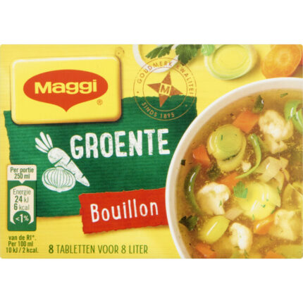 Maggi Groente bouillonblokjes bevat 0.2g koolhydraten