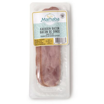 Marhaba Kalkoen bacon bevat 1.1g koolhydraten