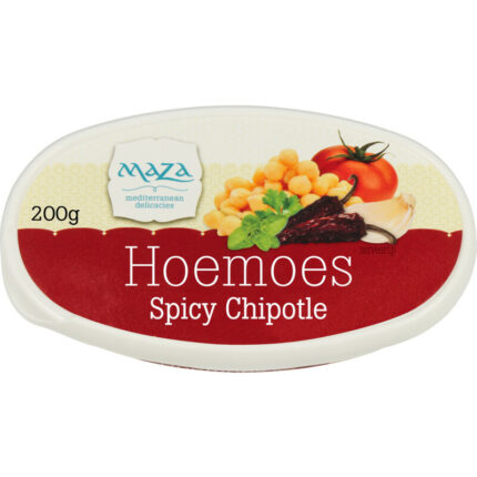 Maza Hoemoes spicy chipotle bevat 7.4g koolhydraten