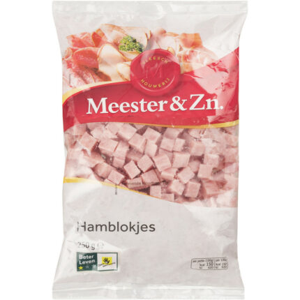 Meester & Zn. Hamblokjes bevat 3.2g koolhydraten