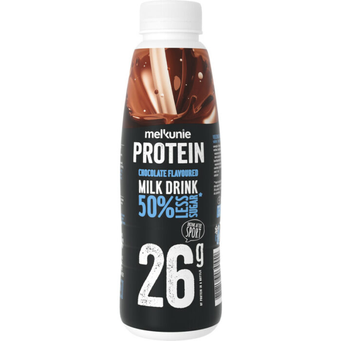 Melkunie Protein chocolade melkdrank bevat 4.9g koolhydraten