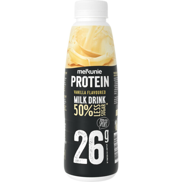 Melkunie Protein vanille melkdrank bevat 4.6g koolhydraten