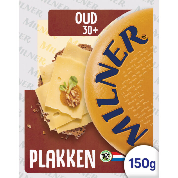 Milner Oud 30+ plakken bevat 0g koolhydraten