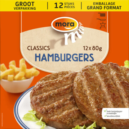 Mora Hamburger xtra bevat 3.6g koolhydraten