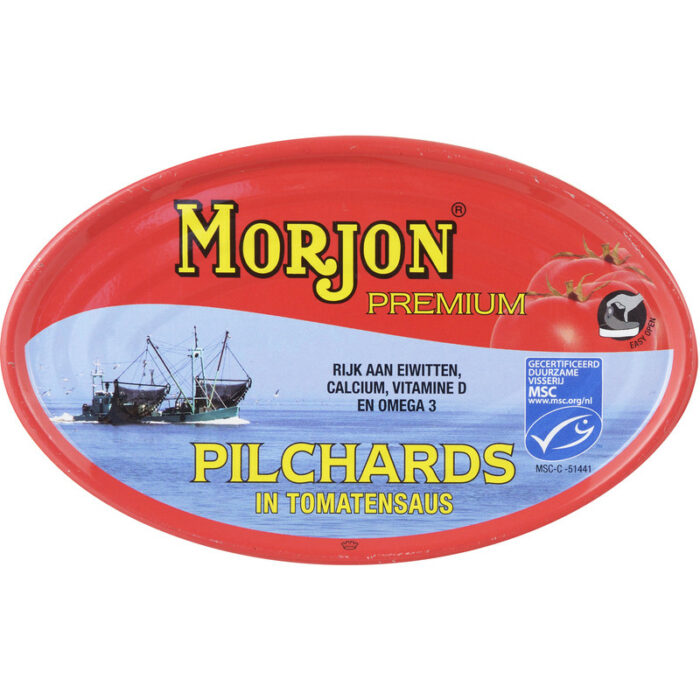 Morjon Premium pilchards in tomatensaus bevat 1g koolhydraten