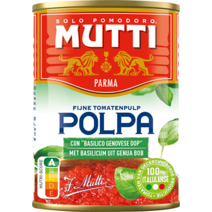 Mutti Polpa met basilicum bevat 3.9g koolhydraten