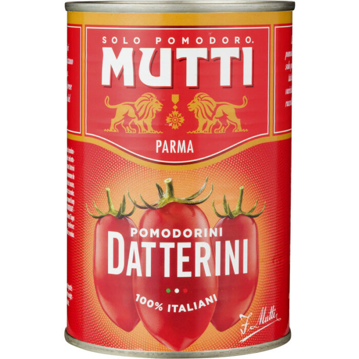 Mutti Pomodorini datterini bevat 3.6g koolhydraten