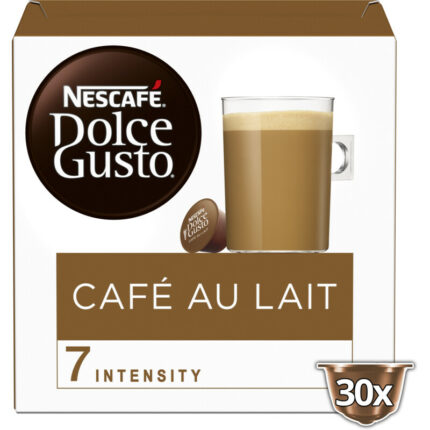 Nescafé Dolce Gusto Café au lait capsules bevat 1.6g koolhydraten