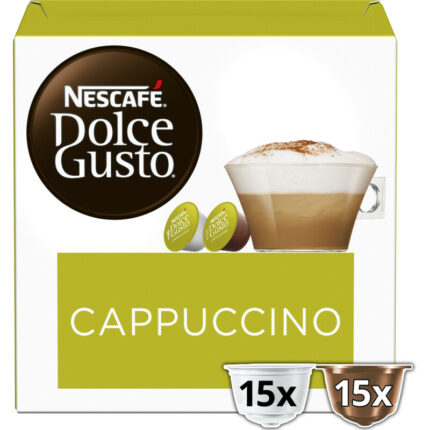 Nescafé Dolce Gusto Cappuccino capsules bevat 3.4g koolhydraten