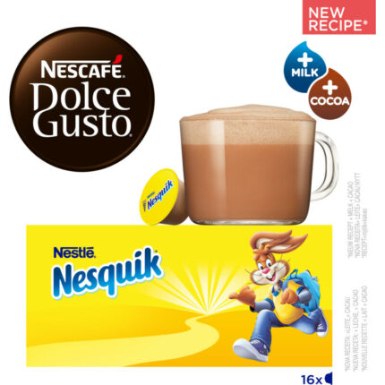 Nescafé Dolce Gusto Nesquik cups bevat 5.7g koolhydraten