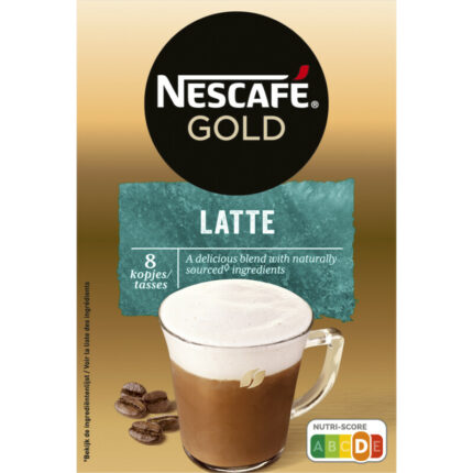 Nescafé Latte macchiato oploskoffie bevat 4.6g koolhydraten