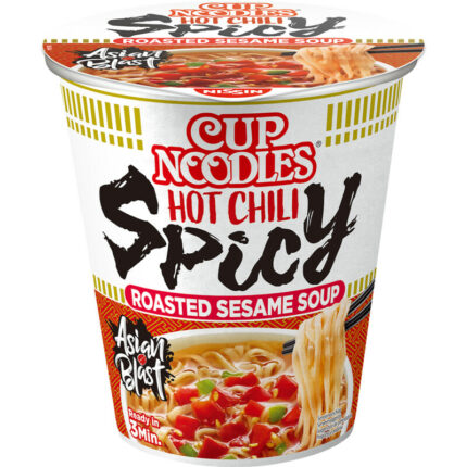 Nissin Cup Noodle Hot Chili Spicy bevat 10g koolhydraten
