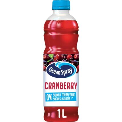Ocean Spray Cranberry 0% suiker toegevoegd bevat 1.5g koolhydraten