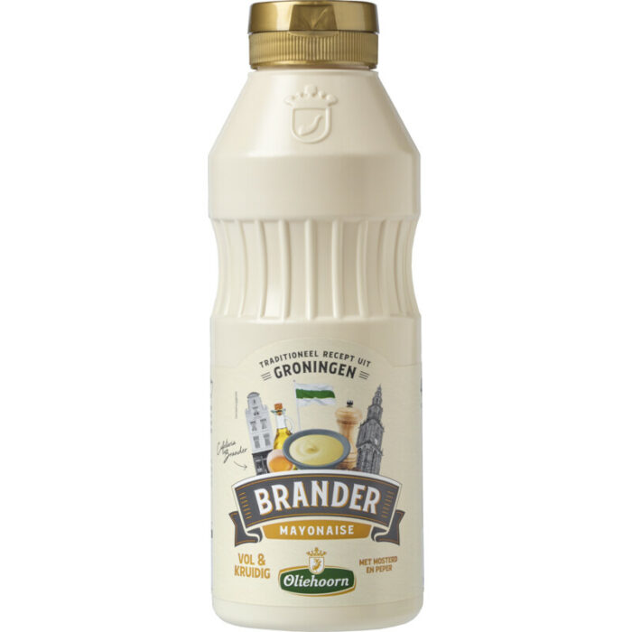 Oliehoorn Brander mayonaise bevat 2.5g koolhydraten