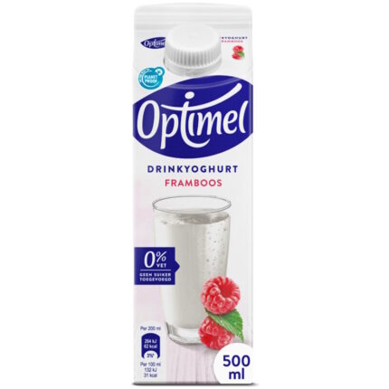 Optimel Drinkyoghurt framboos bevat 3.7g koolhydraten