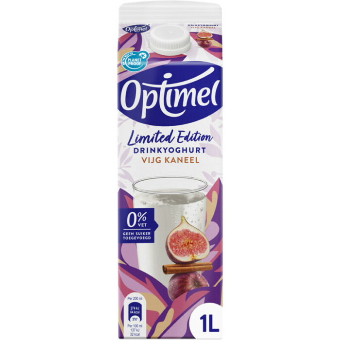 Optimel Drinkyoghurt limited edition bevat 3.9g koolhydraten