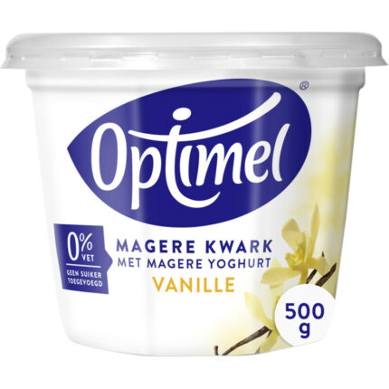 Optimel Magere kwark vanille bevat 3.6g koolhydraten