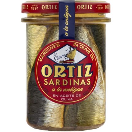 Ortiz Sardines Glas bevat 0g koolhydraten