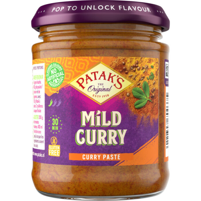Patak's Mild curry paste bevat 5.6g koolhydraten