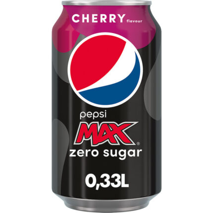 Pepsi Max cherry bevat 0g koolhydraten