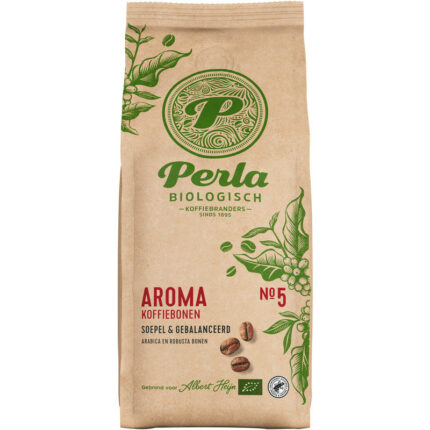Perla Biologisch Aroma koffiebonen bevat 0.1g koolhydraten