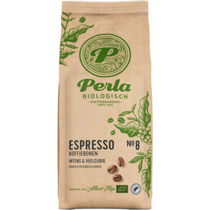Perla Biologisch Espresso koffiebonen bevat 0.1g koolhydraten