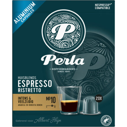 Perla Huisblends Espresso ristretto capsules bevat 0.1g koolhydraten