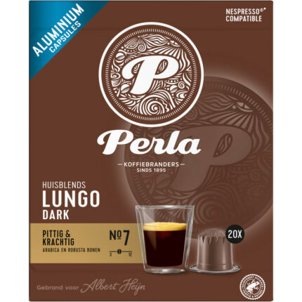 Perla Huisblends Lungo dark capsules bevat 0.1g koolhydraten