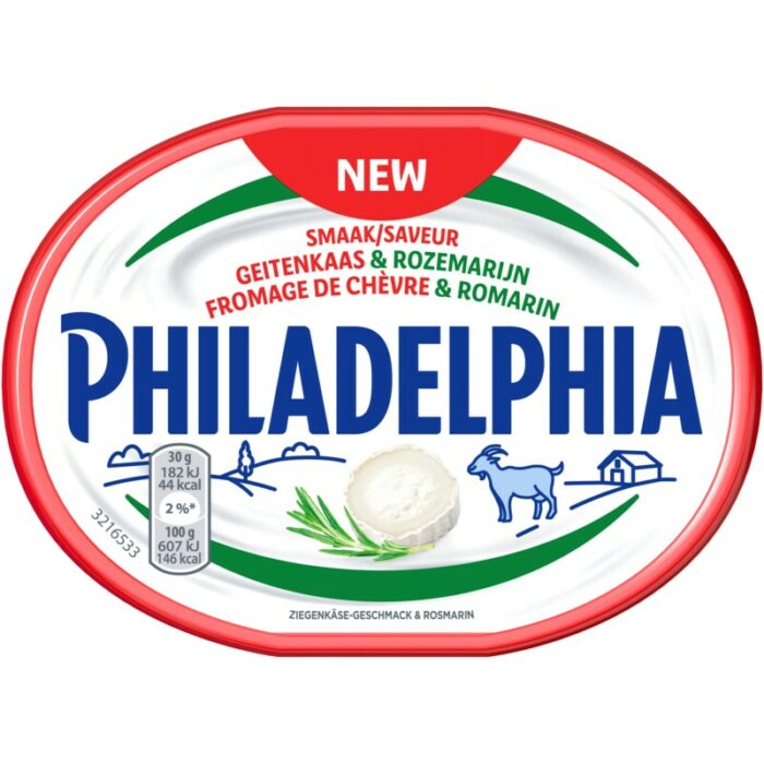 Philadelphia Geitenkaas rozemarijn bevat 5g koolhydraten