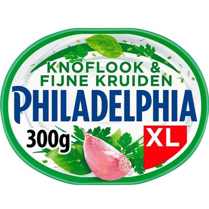 Philadelphia Knoflook & fijne kruiden XL bevat 4g koolhydraten