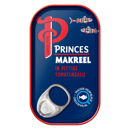 Princes Makreel in pittige tomatensaus bevat 4.7g koolhydraten