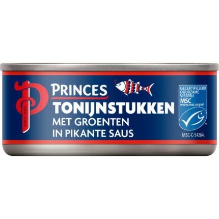 Princes Tonijnstukken groenten bevat 5g koolhydraten