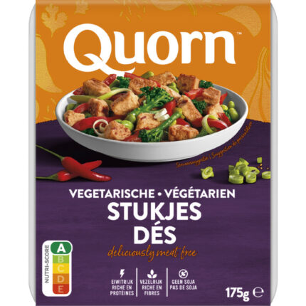 Quorn Vegetarische stukjes bevat 1.7g koolhydraten