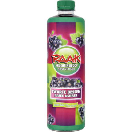 Raak Vruchtensiroop zwarte bessen bevat 6.9g koolhydraten